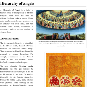 Angelic Hierarchies: Wikibook