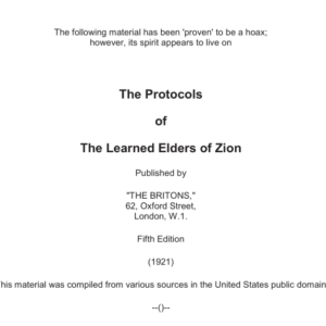 Protocols Of Zion